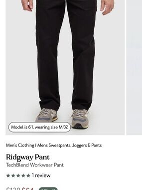 tentree Ridgway Cargo Pants - Black